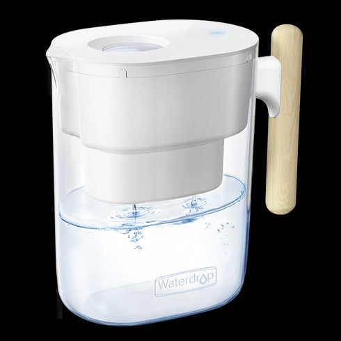 Waterdrop Chubby Pitcher Water Filter with Wooden Handle PT-04