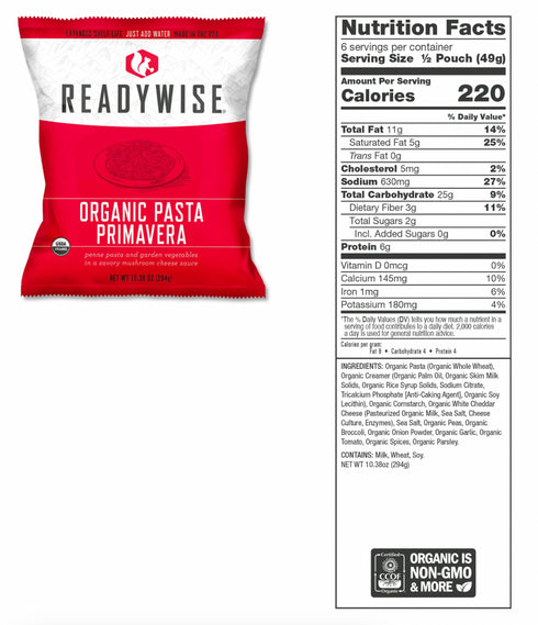 Readywise 90 Serving Organic Bucket