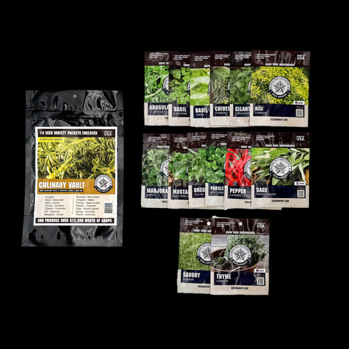 Culinary Vault Seeds - 14 Varieties