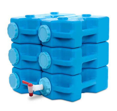 AquaBrick Portable Water and Food Storage Containers x 6